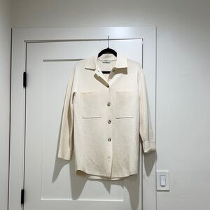 Aritzia Cream Button-Up Top